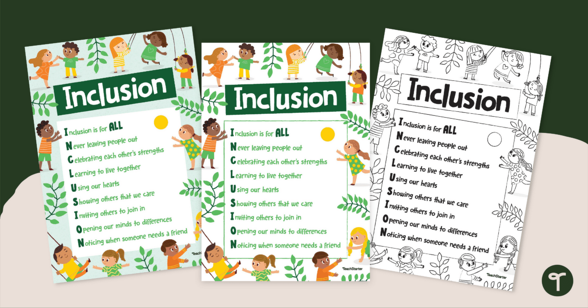 Inclusion Poster teaching resource