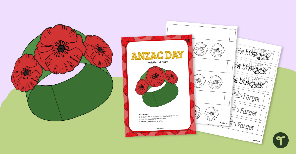 Anzac Day Wristbands teaching resource