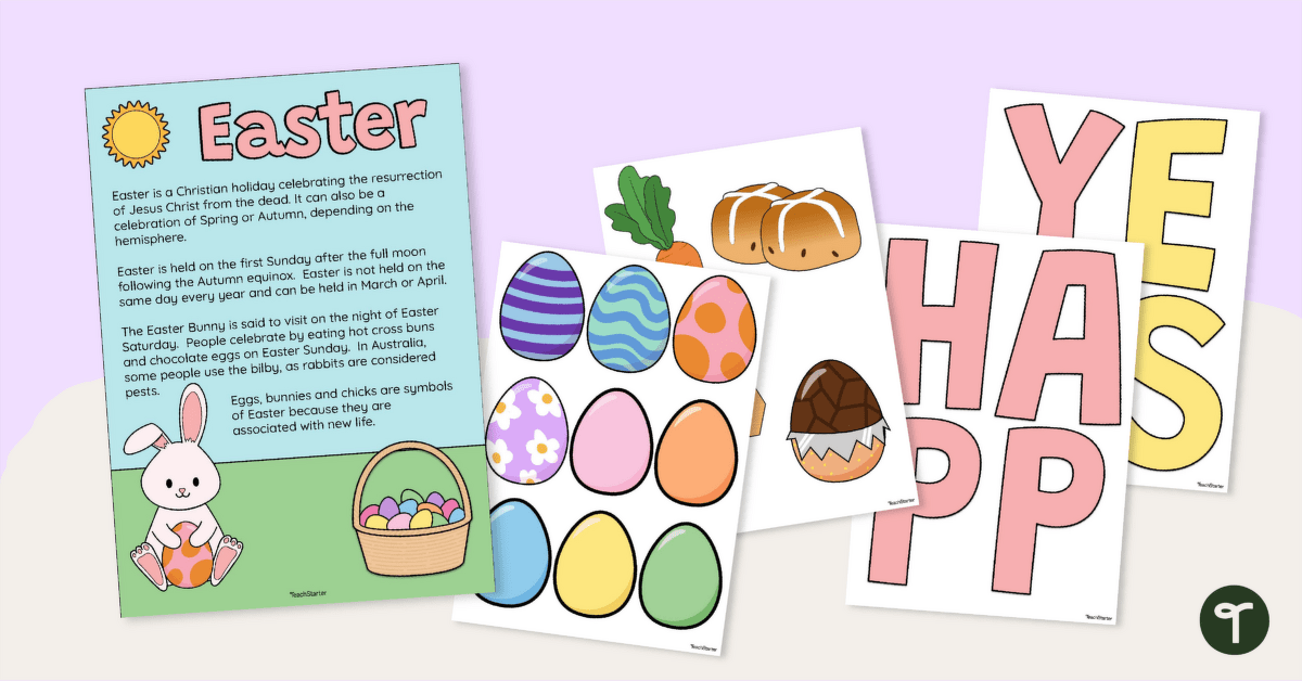 Printable Easter Decorations and Poster Set teaching resource