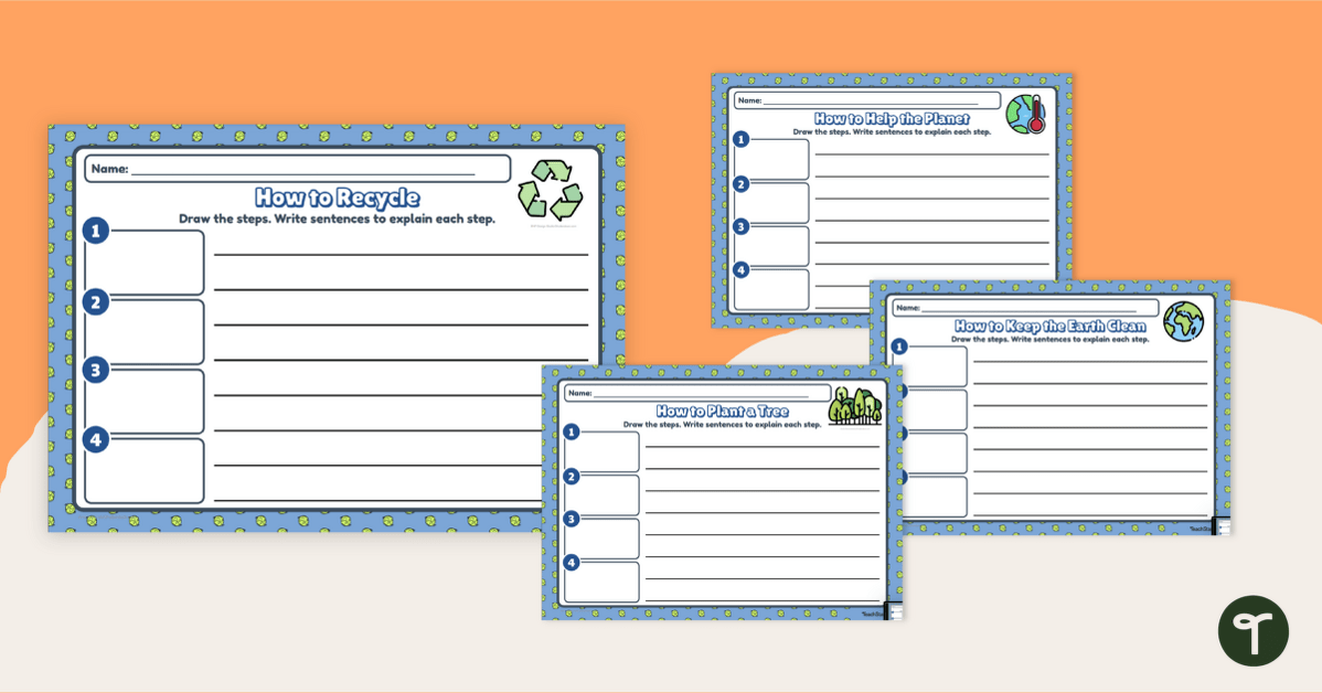 Recycling Writing Prompts teaching resource