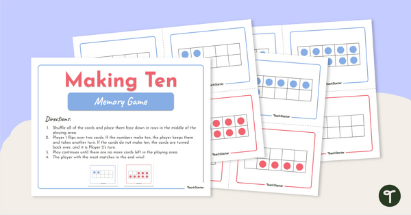 Go to Making Ten Memory Game teaching resource