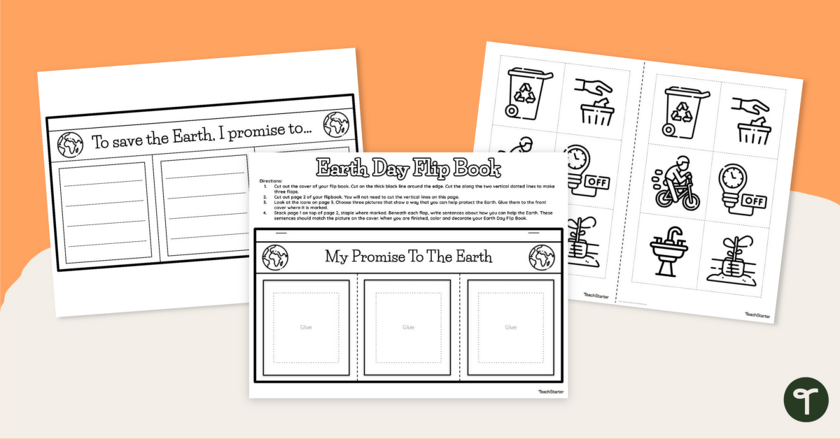 My Promise to the Earth - Flipbook Template teaching resource