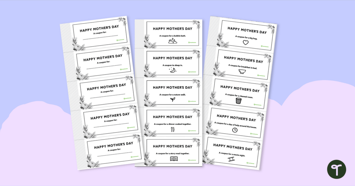 Mother's Day Coupon Book teaching resource