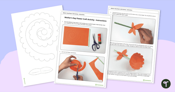 Go to Mother's Day Flower Craft Activity teaching resource