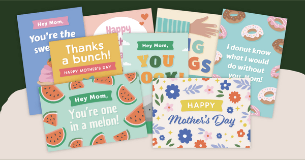 Go to Printable Mother's Day Cards teaching resource