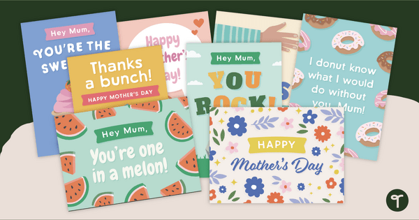 Go to Printable Mother's Day Cards teaching resource