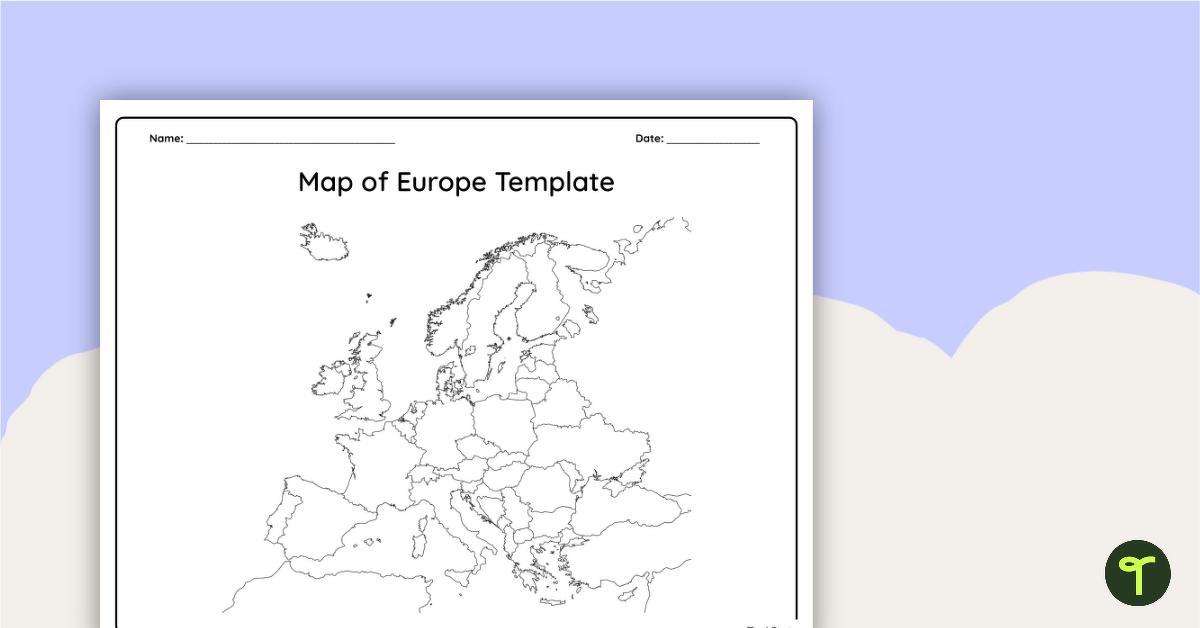 blank physical map of europe with rivers and mountains