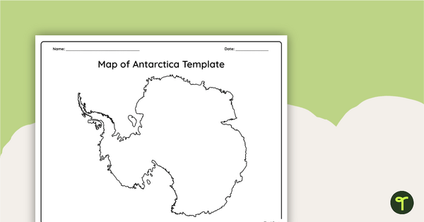 Go to Blank Map of Antarctica - Template teaching resource