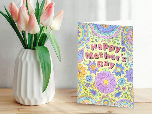 Mother's Day Card – Mindful Coloring teaching resource