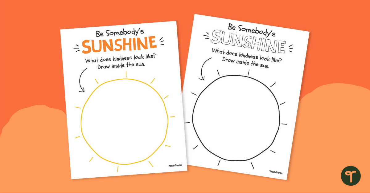 Be Somebody's Sunshine Template teaching resource