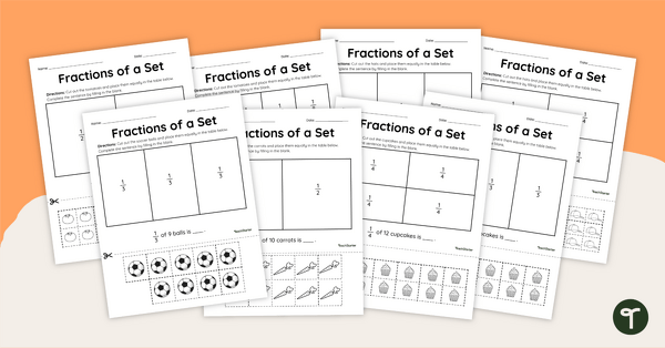 Go to Fractions of a Set – Cut and Paste Worksheets teaching resource