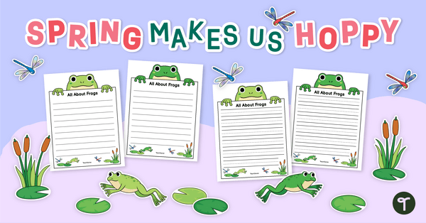 Go to Hop into Informational Writing - Spring Bulletin Board teaching resource