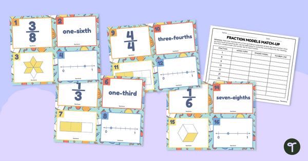 Image of Fraction Models – Match-Up Activity