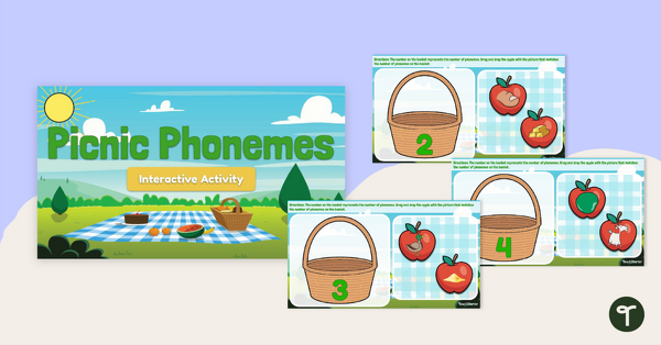 Picnic Phonemes - Phoneme Segmentation Interactive Activity teaching resource