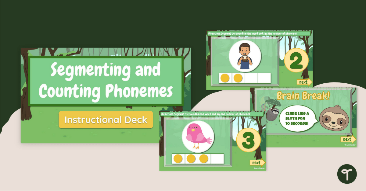 Segmenting and Counting Phonemes - Interactive Activity teaching resource
