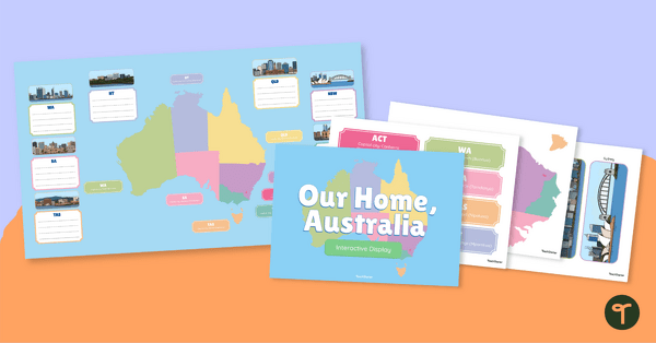 Go to Australian States, Territories and Capital Cities - Class Display teaching resource