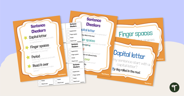 Preview image for Sentence Checker Posters and Checklist - teaching resource