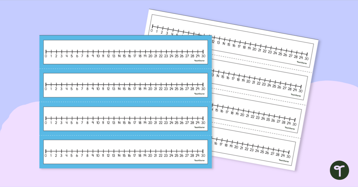 Printable Number Line 0–30 teaching resource