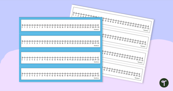Go to Printable Number Line 0–30 teaching resource