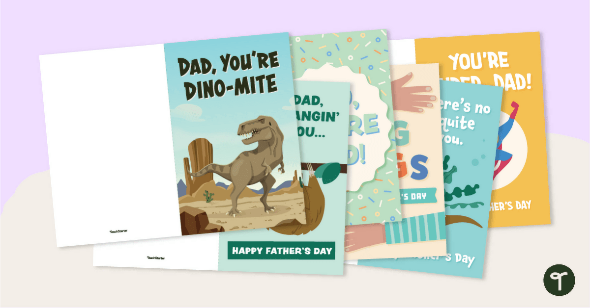 Father's Day Card Printable Pack teaching resource