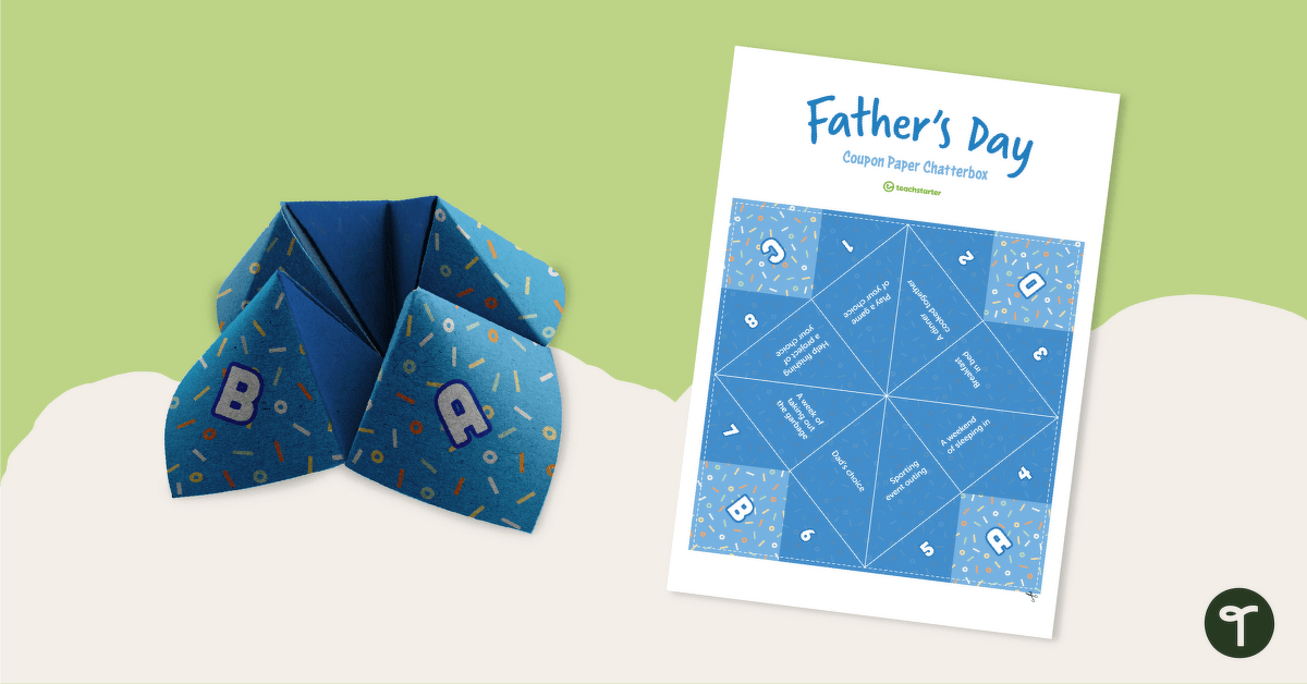Father's Day Paper Fortune Teller teaching resource