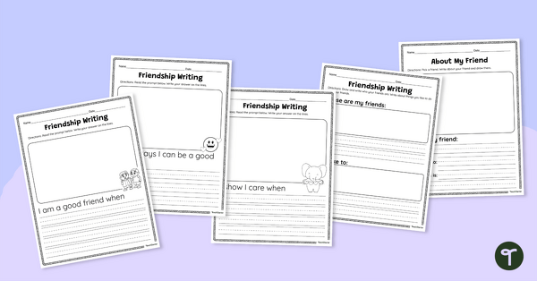 Friendship Writing Prompts teaching resource