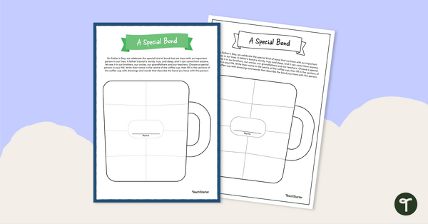 Image of A Special Bond – Father's Day Craft Template