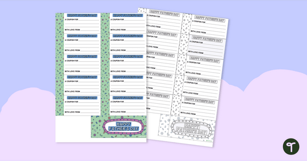 Go to Printable Father's Day Gift Voucher Booklet teaching resource