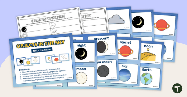 Go to Objects in the Sky – Write the Room Activity teaching resource