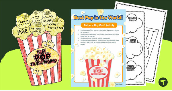 Go to Best Pop in the World - Father's Day Craft teaching resource