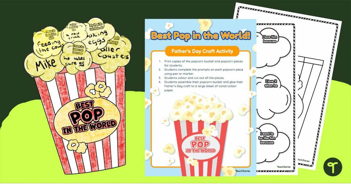 Best Pop in the World-Father's Day Craft teaching resource
