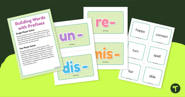 Go to Building Words with Prefixes Sorting Activity teaching resource