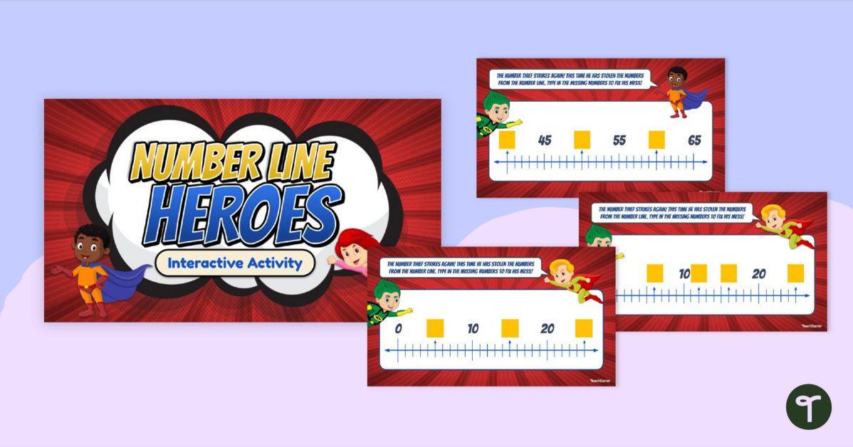 Number Heroes - Interactive Number Line Activity teaching resource