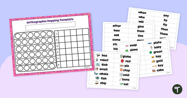 Go to Orthographic Mapping Template and Word Cards teaching resource