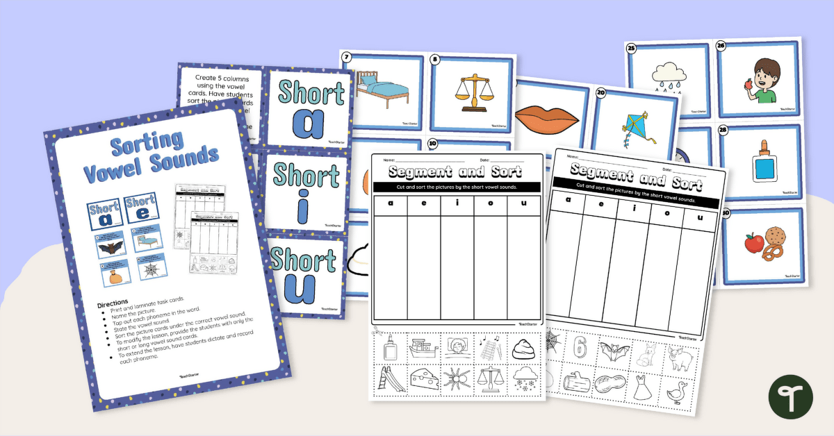 Short and Long Vowels Activity Pack teaching resource