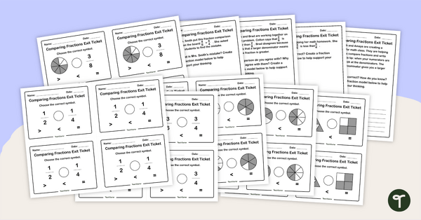 Go to Comparing Fractions – Exit Tickets teaching resource