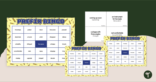 Go to Prefix Bingo teaching resource