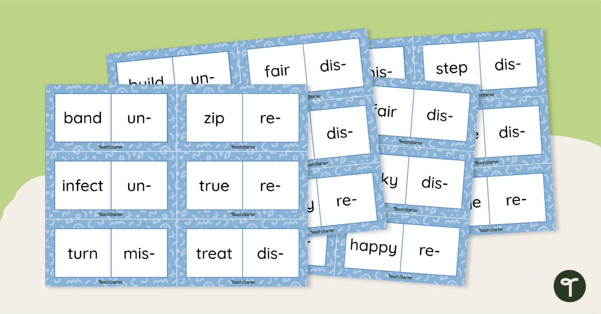 Common Prefixes - Domino Game teaching resource