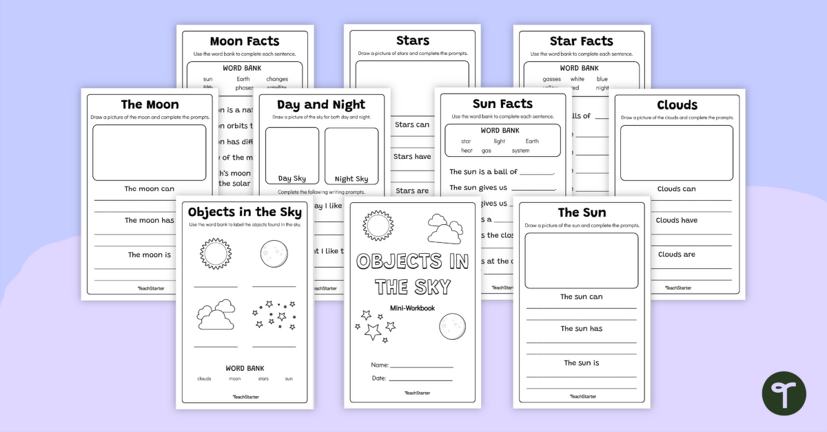 Objects in the Sky – Mini Workbook teaching resource