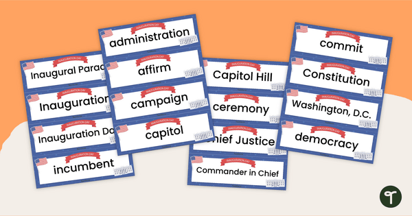 Go to Inauguration Day Word Wall Vocabulary teaching resource