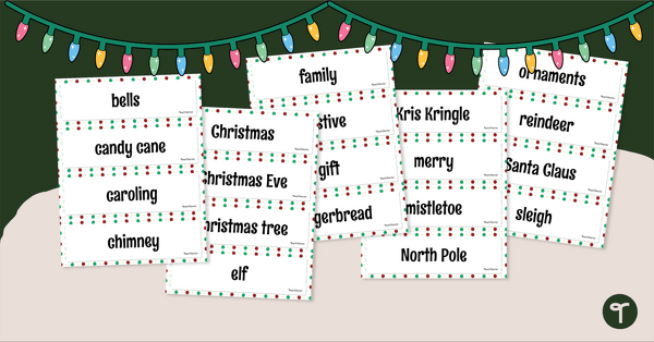 Go to Christmas Word Wall Vocabulary teaching resource