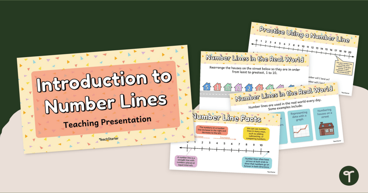 Introduction to Number Lines - Instructional Slides teaching resource