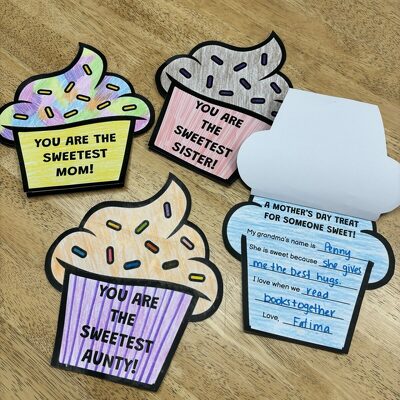 Mother's Day Cupcake Craft teaching resource