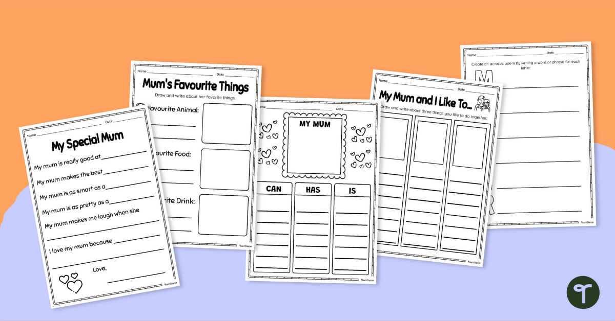 Mother's Day Worksheets teaching resource
