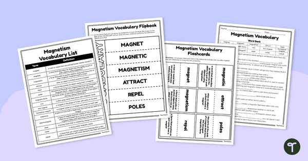 Go to Magnetism – Science Vocabulary Worksheets teaching resource