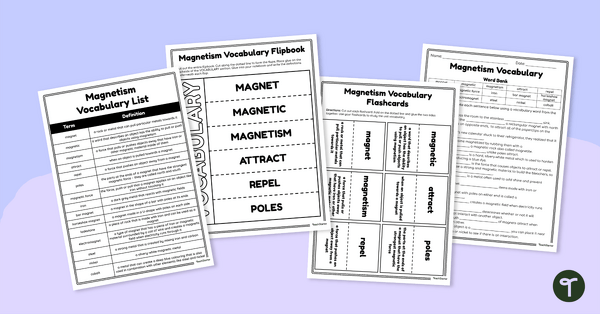 Go to Magnetism – Science Vocabulary Worksheets teaching resource
