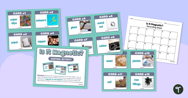 Go to Is It Magnetic? Sorting Activity teaching resource