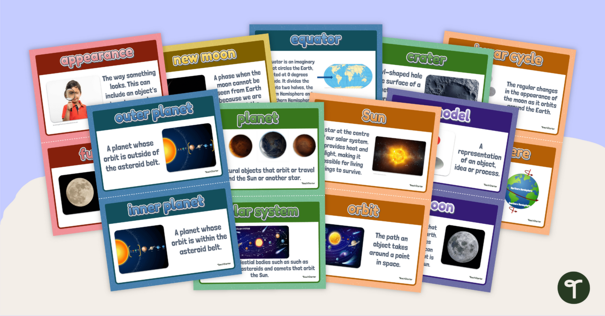 Earth and Space Vocabulary Posters teaching resource