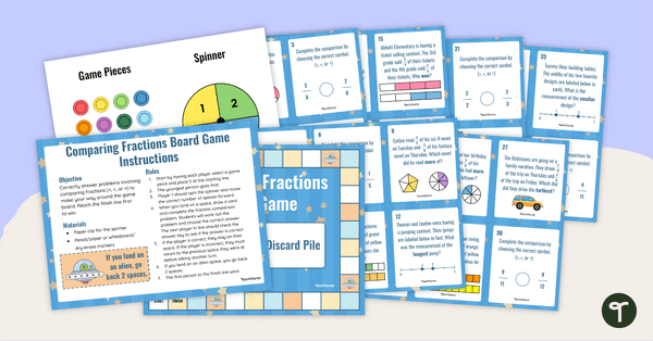 Comparing Fractions Board Game teaching resource