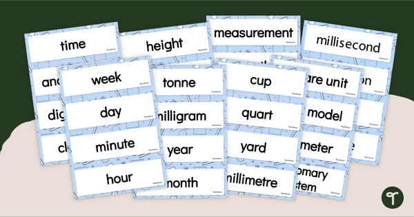 Go to Units of Measurement Word Wall Vocabulary teaching resource